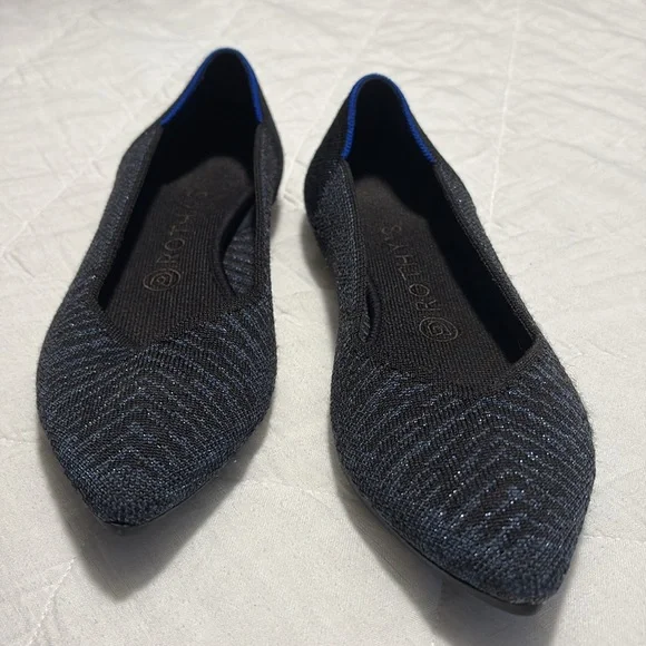 Rothy's The Point Midnight Metallic Zebra - Picture 3 of 14